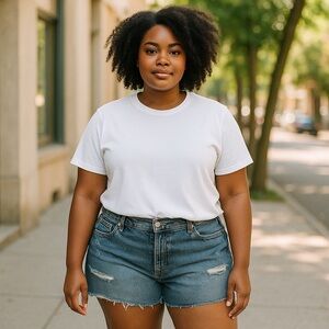 Old Navy Blue Jean Shorts Distressed Cut-Off